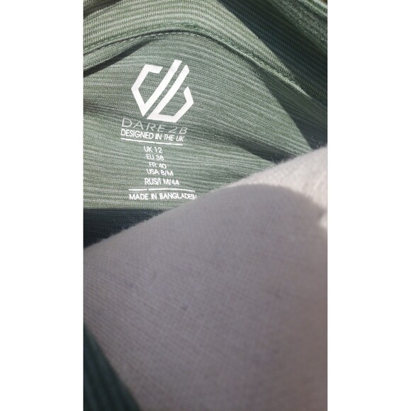Dare 2B Womens Green Polyester Pullover T-Shirt Size 8 Med Crew Neck Zip Running - Picture 11 of 16